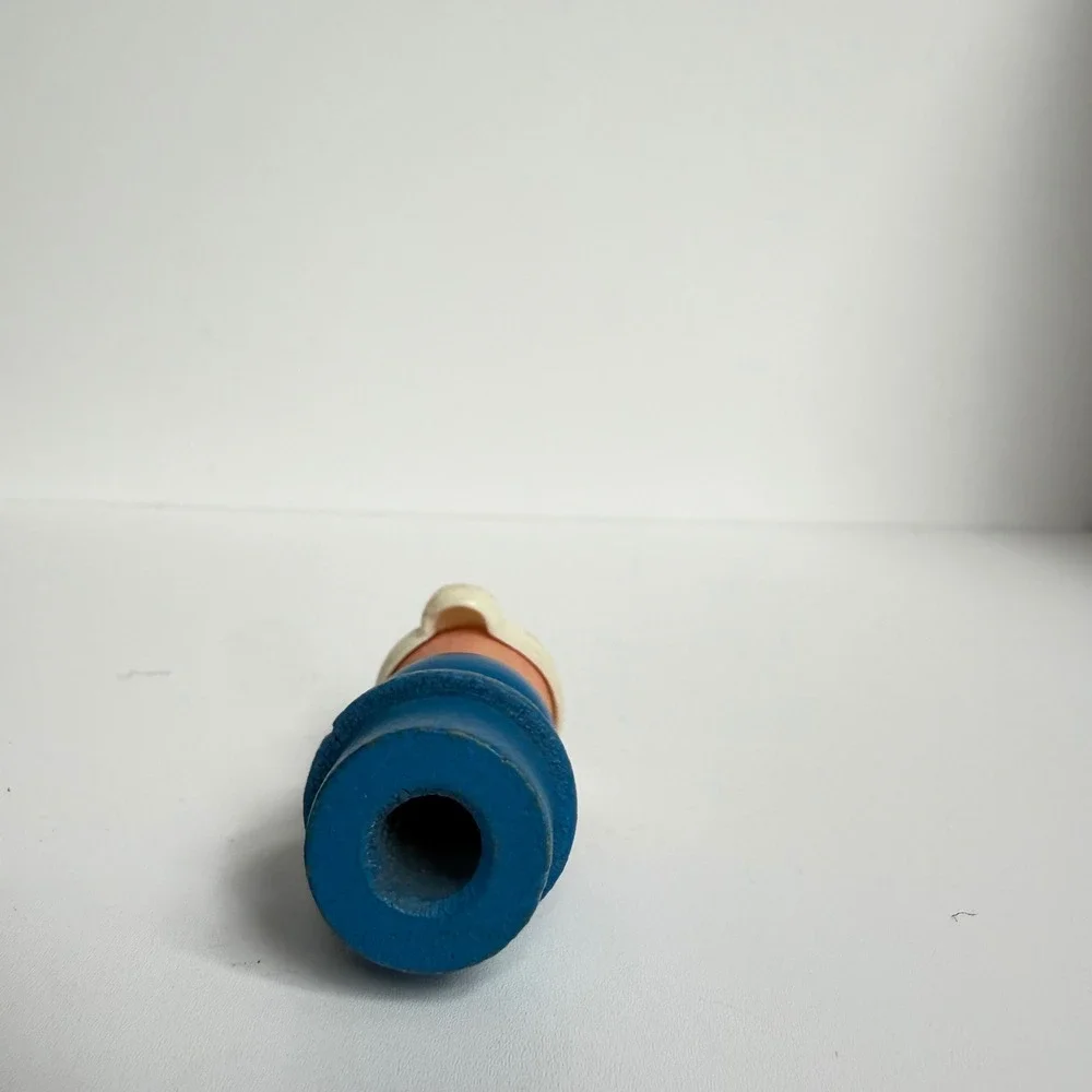 VTG Fisher Price Little People Grandma‎ Female Blue Vintage Wood Peg Toy Figure